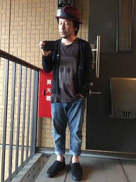 「Moonage Devilment（ムーンエイジデビルメント）のアイテム（財布/小物）」を使った、黒烏龍さん（メンズ・161cm）の春コーディネート