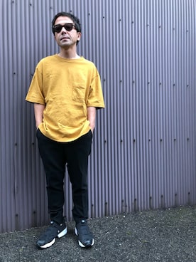 「アイテム（スラックス）」を使った、黒烏龍さん（メンズ・161cm・30代）の春コーディネート