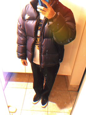 「northface」｜「アイテム（スウェット）」を使った、トウフさん（メンズ・168cm）の冬コーディネート