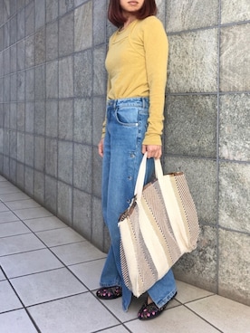 「Casselini（キャセリーニ）のアイテム（スリッポン）」を使った、yuminko1116さん（レディース・150cm）の春コーディネート