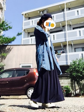 「アイテム（シャツワンピース）」を使った、momoさん（レディース・153cm・20代）の夏コーディネート