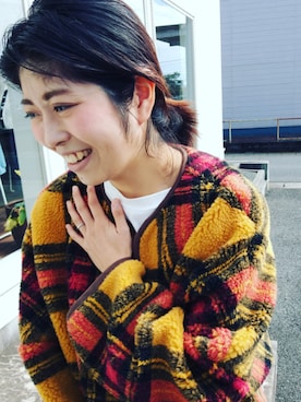 「troisのアイテム（ジャケット/アウター）」を使った、oneplusonestoreさん（レディース・158cm）の秋コーディネート