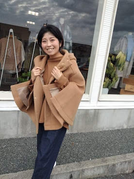 「troisのアイテム（ジャケット/アウター）」を使った、oneplusonestoreさん（レディース・158cm）の冬コーディネート
