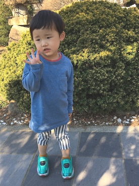 「UNIQLO（ユニクロ）のアイテム（その他）」を使った、HINaさん（キッズ・90cm）の春コーディネート