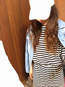 「abcd（ナシ）のアイテム（キャップ）」を使った、maさん（レディース・155cm）の春コーディネート