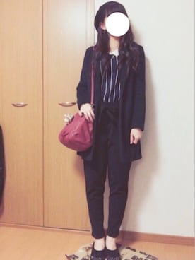 「地球文化屋（チキュウブンカヤ）のアイテム」を使った、momoさん（レディース・165cm）の冬コーディネート