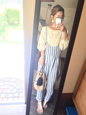 「FROMFIRST musee（フロムファーストミュゼ）のアイテム」を使った、EMiさん（レディース・157cm）の夏コーディネート
