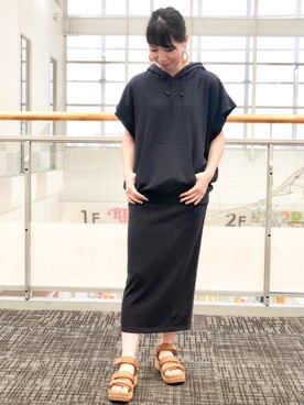 「CAMP7」｜「アイテム（サンダル）」を使った、reikawwwさん（レディース・164cm）の夏コーディネート
