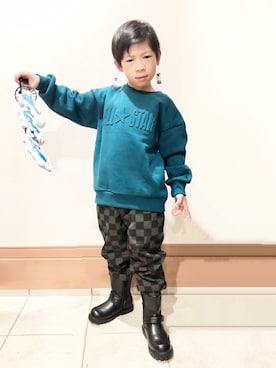 「アイテム（ブーツ）」を使った、reikawwwさん（キッズ・120cm）の秋コーディネート