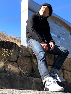 「AIR MAX」｜「アイテム（ハンチング/ベレー帽）」を使った、morikoさん（メンズ・167cm）の春コーディネート