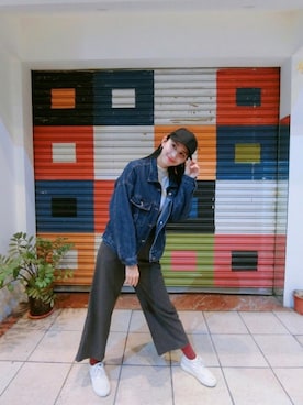 「Lulus（-）のアイテム（ジャケット/アウター）」を使った、Elaineさん（レディース・162cm）の春コーディネート