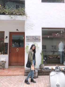 「sweesa（スウィーサ）のアイテム」を使った、Elaineさん（レディース・162cm）の春コーディネート