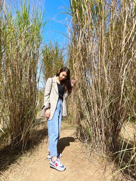 「Lulus（-）のアイテム（パンツ）」を使った、Elaineさん（レディース・162cm）の冬コーディネート