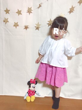 「アイテム（スカート）」を使った、R★Yさん（キッズ・90cm）の秋コーディネート