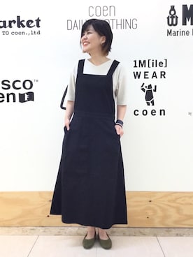 「coenスタッフスタイリング」｜「アイテム（パンプス）」を使った、coen きのうちさん（レディース・162cm）の夏コーディネート