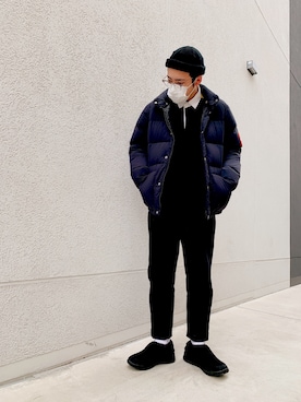 「united arrows」｜「アイテム（その他シューズ）」を使った、MAKOCHIIさん（メンズ・170cm）の冬コーディネート