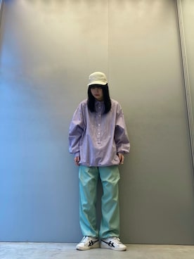「CPH（シーピーエイチ）のアイテム（キャップ）」を使った、Lilyeeさん（レディース・157cm）の春コーディネート