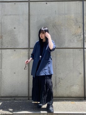 「CLANE（クラネ）のアイテム（ジャケット/アウター）」を使った、Lilyeeさん（レディース・157cm）の春コーディネート