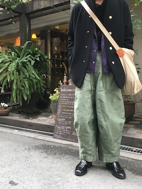 「KLEMAN（クレマン）のアイテム（スリッポン）」を使った、MKさん（メンズ・172cm）の冬コーディネート