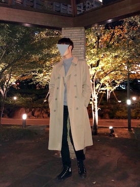 「glory crew（グローリークルー）のアイテム（ニット/セーター）」を使った、sacckさん（メンズ・187cm）の秋コーディネート
