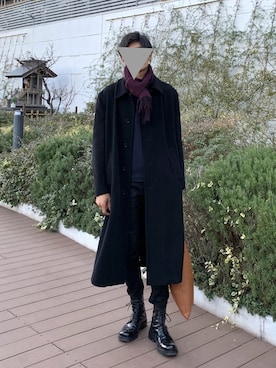 「DOLCE&GABBANA（ドルチェアンドガッバーナ）のアイテム（ブーツ）」を使った、sacckさん（メンズ・187cm）の冬コーディネート
