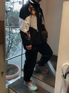 「doublet（ダブレット）のアイテム（ナイロンジャケット）」を使った、T倉さん（メンズ・174cm）の冬コーディネート