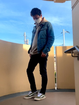 「G-STAR RAW（ジースターロゥ）のアイテム（デニムジャケット）」を使った、yoheiさん（メンズ・178cm）の冬コーディネート