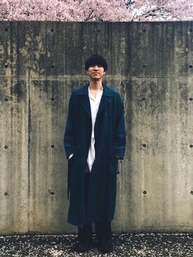 「THEE（シー）のアイテム（スラックス）」を使った、Tetsuyaさん（メンズ・169cm）の春コーディネート