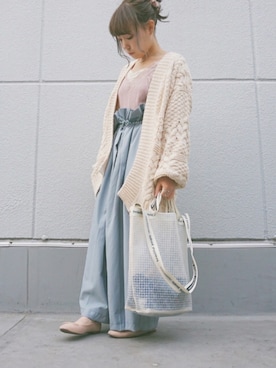 「H&M DIVIDED（エイチアンドエム　ディヴァイデッド）のアイテム（バレエシューズ）」を使った、み な つさん（レディース・146cm）の春コーディネート