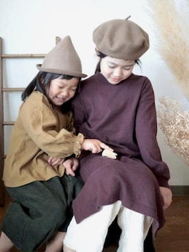 「chapter world（チャプターワールド）のアイテム」を使った、𝑀𝐼𝑁さん（キッズ・130cm）の冬コーディネート