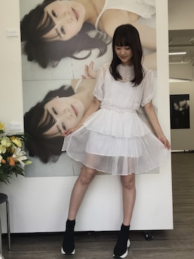 「MLM Label（エムエルエムレーベル）のアイテム」を使った、浜田翔子さん（レディース・157cm）の夏コーディネート
