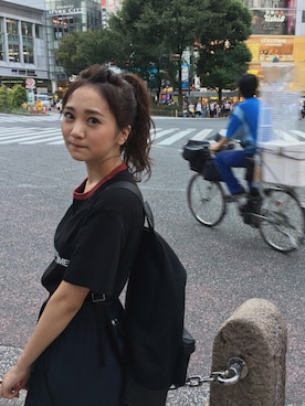 浜田翔子さん(レディース・157cm)の夏コーディネート