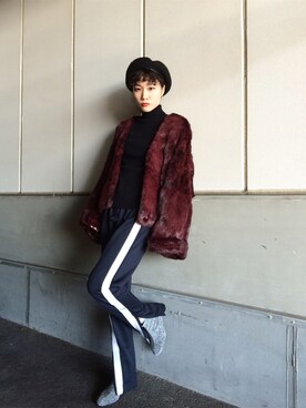 「アイテム（ブーツ、シルバー系）」を使った、▼ucaさん（レディース・160cm）の冬コーディネート