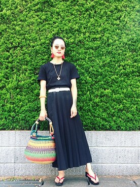 「American Eagle（アメリカンイーグル）のアイテム（アクセサリー）」を使った、▼ucaさん（レディース・160cm）の夏コーディネート