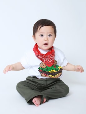 「ハンバーガー柄」｜HARUさん（キッズ・90cm）の春コーディネート