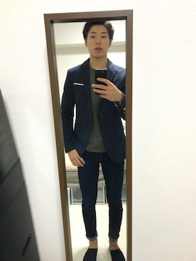 「Abercrombie&Fitch（アバークロンビーアンドフィッチ）のアイテム（ニット/セーター）」を使った、Kawasaki Shuさん（メンズ・178cm）の春コーディネート