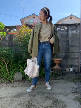 「WEGO（ウィゴー）のWEGO/ワイドカチューシャ（カチューシャ）」を使った、airi0111xxさん（レディース・161cm）の秋コーディネート