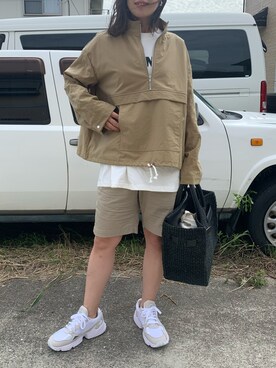 「SEA（シー）のアイテム（かごバッグ）」を使った、airi0111xxさん（レディース・161cm）の春コーディネート