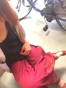 「Ungrid（アングリッド）のストラップサンダル（サンダル）」を使った、asako♡さん（レディース・161cm）の夏コーディネート