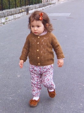 「BONTON（ボントン）のアイテム（トップス）」を使った、Lilyさん（キッズ・80cm）の冬コーディネート