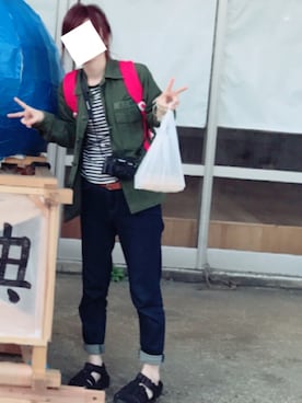 「お祭り」｜「アイテム（ジャケット/アウター）」を使った、tmmさん（レディース・156cm）の秋コーディネート