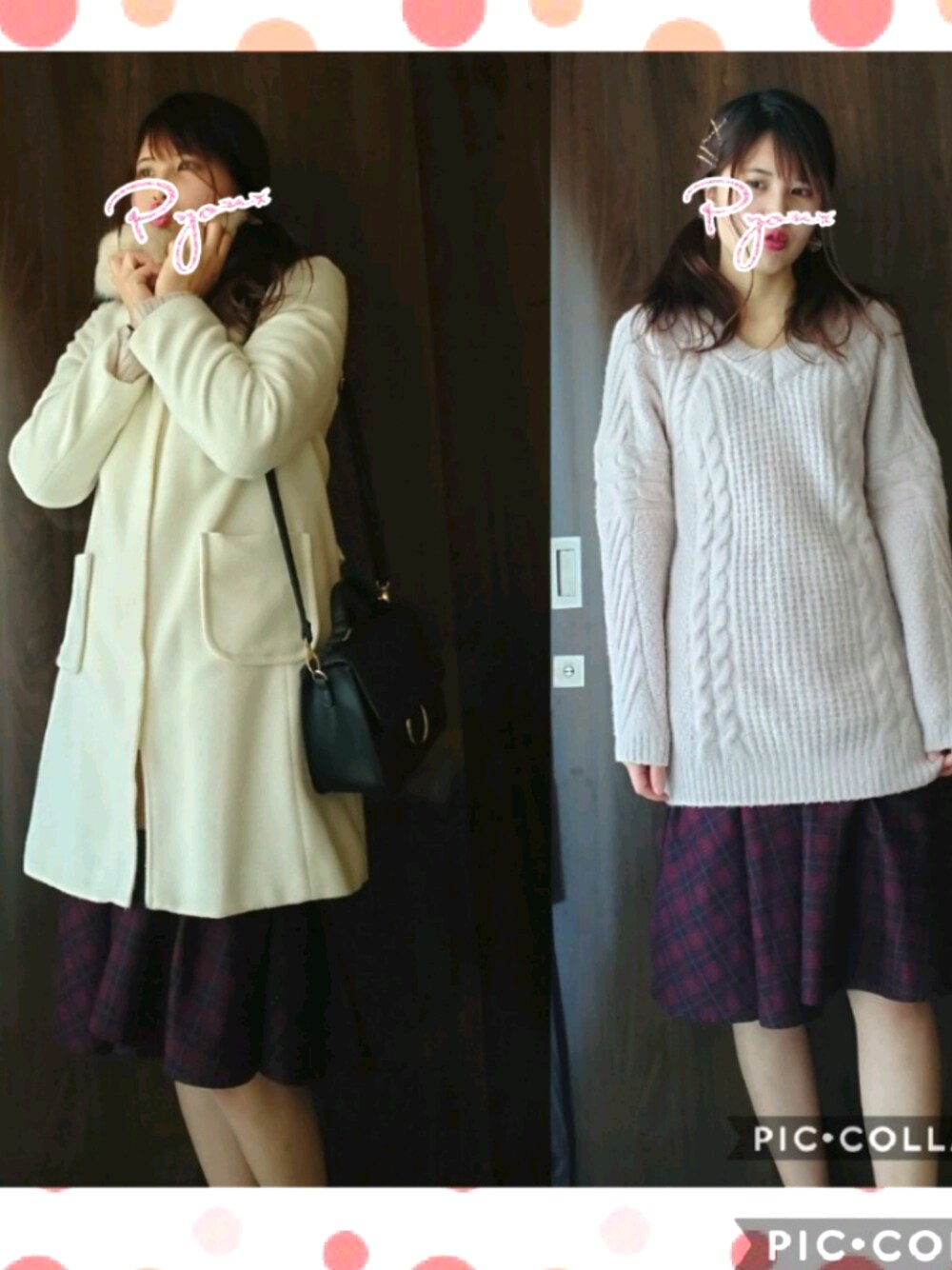 「evelyn、ニットワンピ、ミディ丈スカート、レジン、手作りアクセサリー、ぴょん服、ツインテール、クリスマスコーデ」｜「evelynのアイテム（ワンピース、ピンク系）」を使った、ぴょんきちさん（レディース・165cm）の冬コーディネートの1枚目の写真