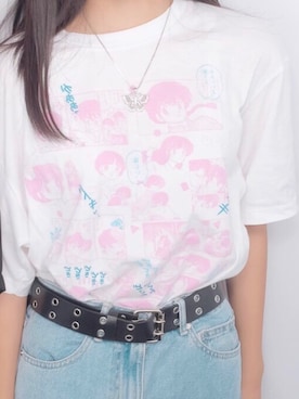 「オルチャンファッション」｜「アイテム（アクセサリー）」を使った、miyuさん（レディース・153cm）の夏コーディネート