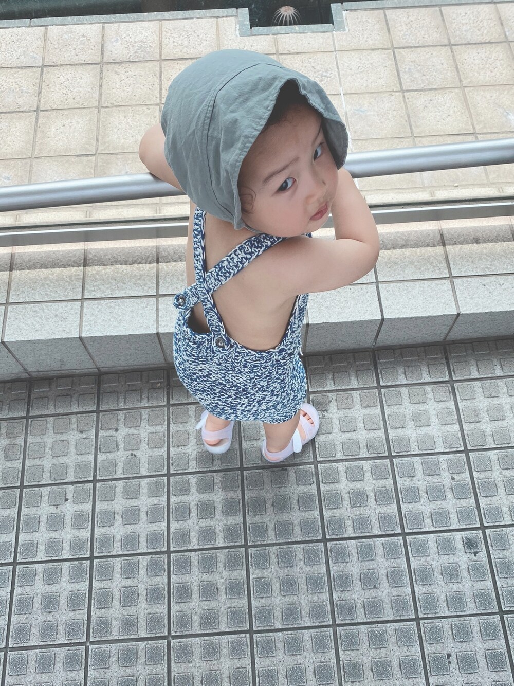 「むすこーで」｜「misha and puffのアイテム（ママ＆ベビー、ブルー系）」を使った、souさん（キッズ・80cm）の夏コーディネートの1枚目の写真