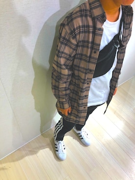 「チェック柄に恋してる」｜「アイテム（その他トップス）」を使った、yuta さん（メンズ・157cm）の秋コーディネート