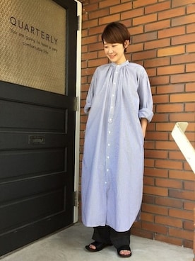 「JOURNAL STANDARD LUXE（ジャーナルスタンダード　ラックス）のアイテム（ワンピース/ドレス）」を使った、A.Yさん（レディース・163cm）の夏コーディネート