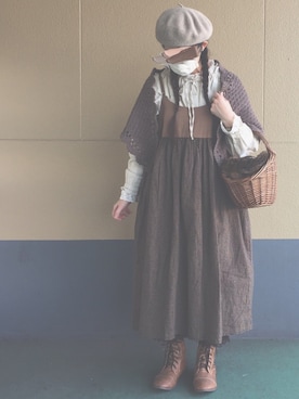 「chou chou de maman（シュシュドママン）のアイテム」を使った、maaa*さん（レディース・154cm）の冬コーディネート