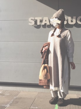 「小菅幸子（コスゲサチコ）のアイテム」を使った、maaa*さん（レディース・154cm）の冬コーディネート