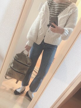 「ざっくりカーデ」｜ｔｏｙｏさん（レディース・158cm）の冬コーディネート