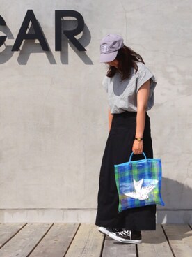 「alternative（オルタナティブ）のアイテム」を使った、ともみさん（レディース・160cm）の夏コーディネート